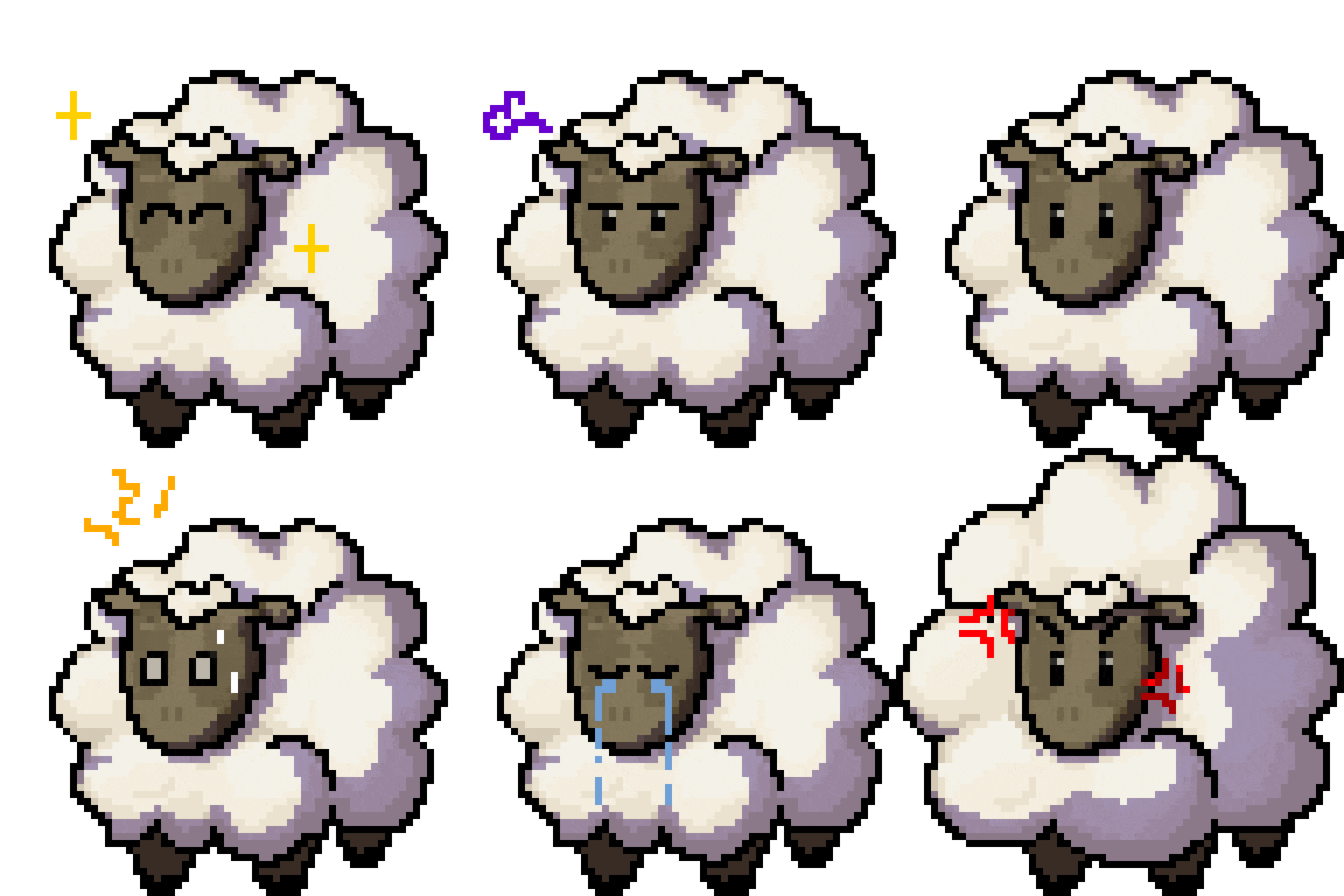 pixel sheep animated sprites