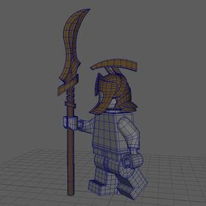  lego fantasy minifigure wireframe side