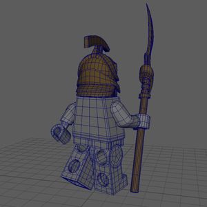  lego fantasy minifigure wireframe back