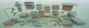 asian valley town unreal blueprints